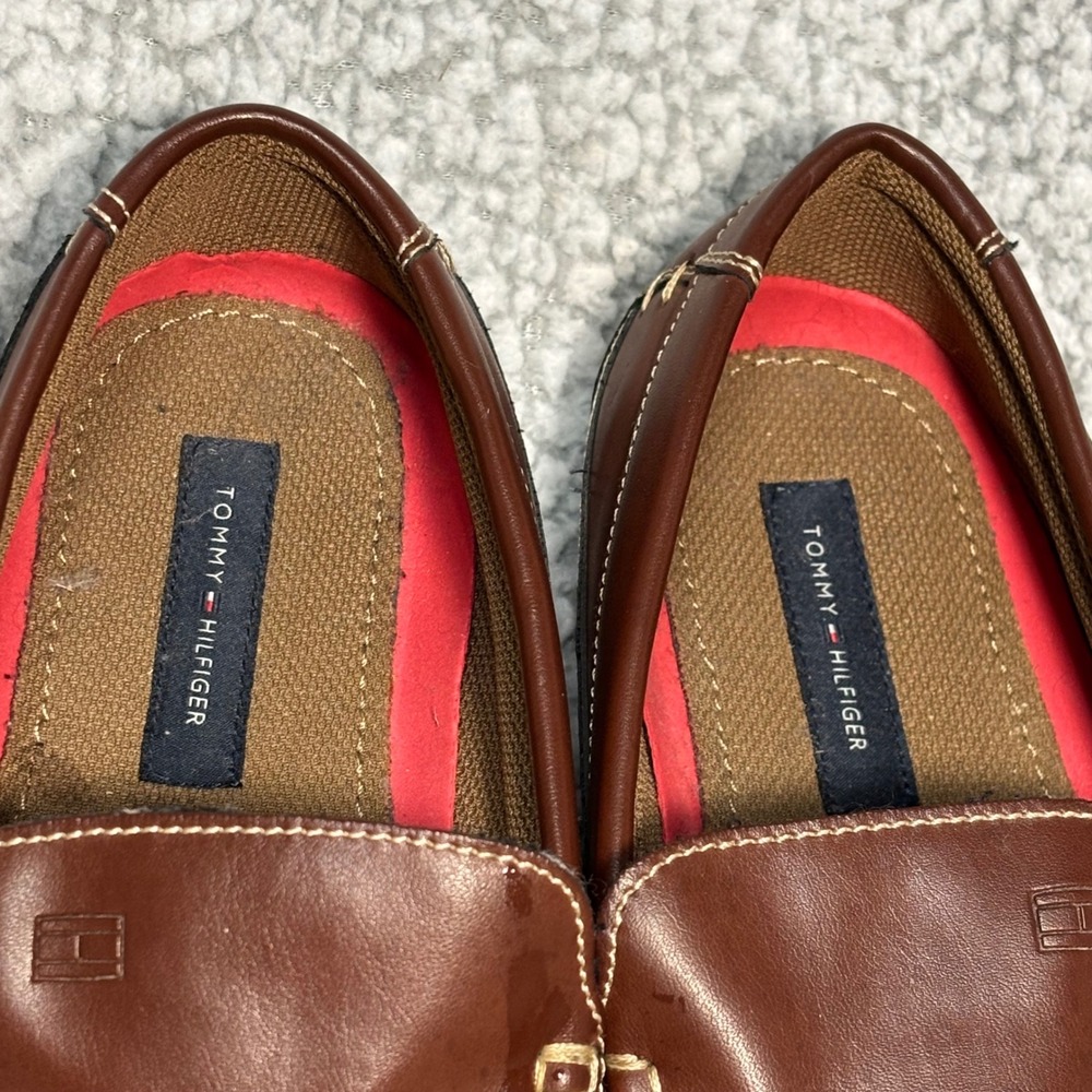 Tommy Hilfiger Mens Dathan Brown Loafers Driving Shoes Wide Width 9W TMDATHAN-SC - Picture 6 of 8